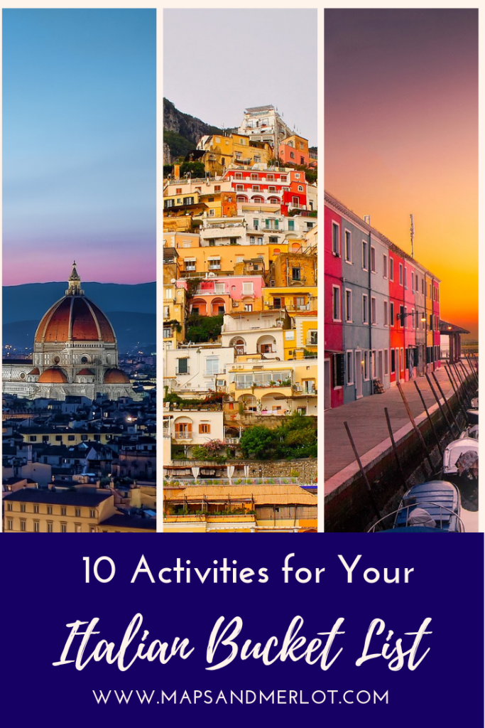 10 activities for your Italy bucket list #florence #venice #burano #cinqueterre #visititaly
