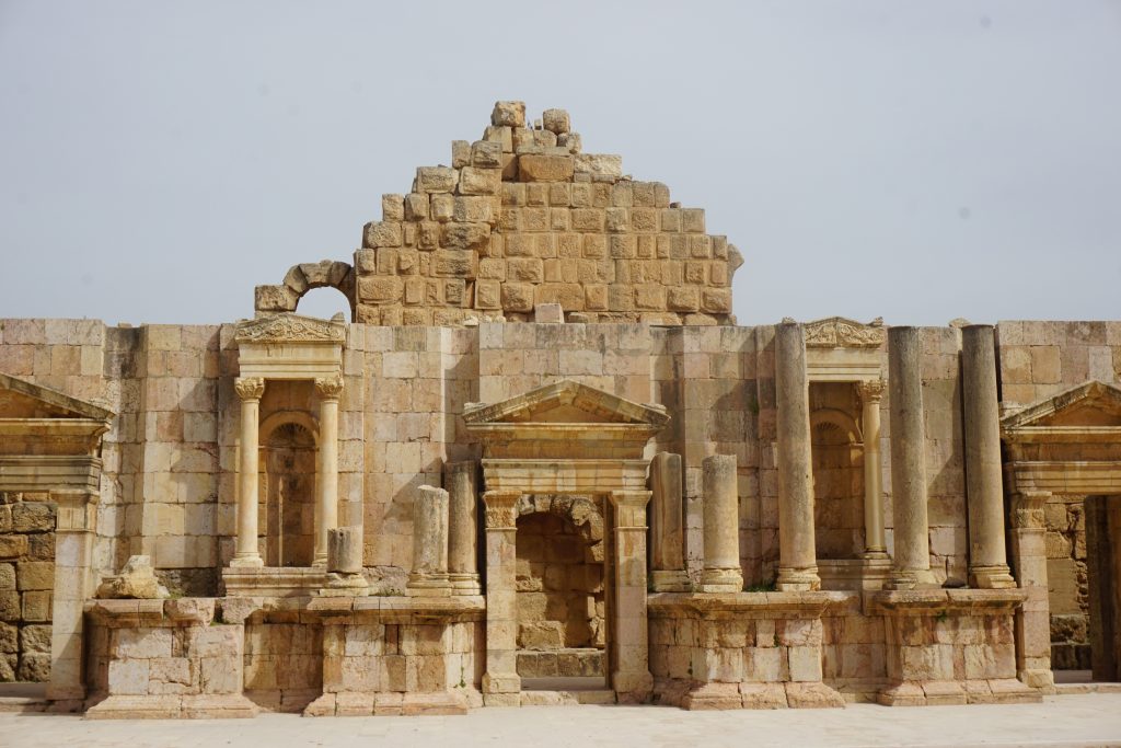 ruins of stage in Jerash, Jordan