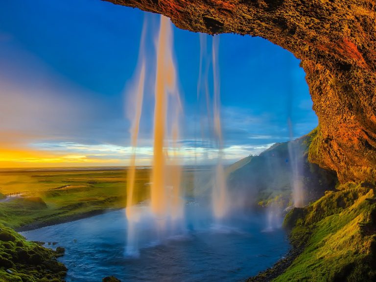 Iceland Seljalandsfoss waterfall on Iceland's South Coast