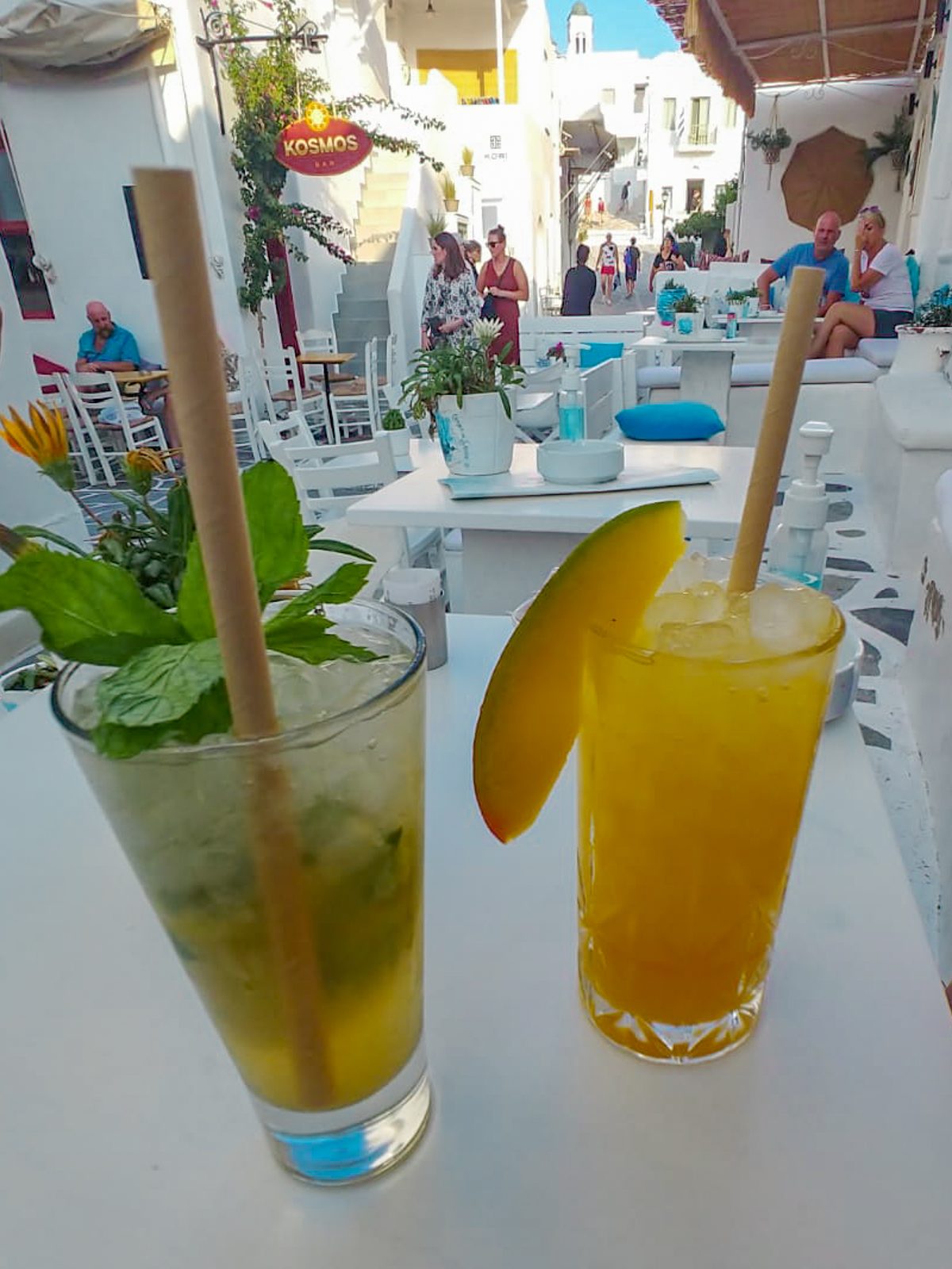 craft cocktails in Naoussa, Paros