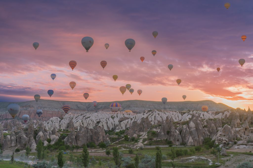 Cappadocia sunrise spot - Love Valley from a hot air balloon