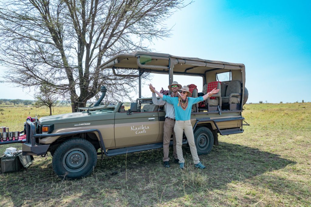 on safari in the Serengeti