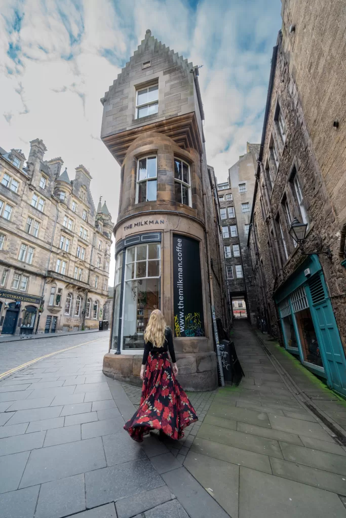 Cockburn Street at La Locanda in Edinburgh, Scotland - one of the top photo spots in Edinburgh for Instagram